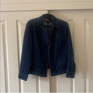CHRISTINE  ALEXANDER Women's Blue Denim Jacket. Size L